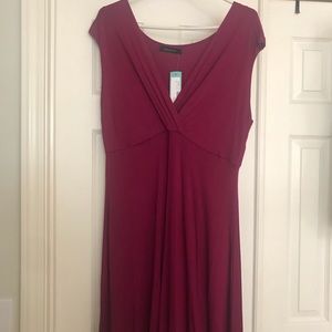 Cropped sleeve knit dress